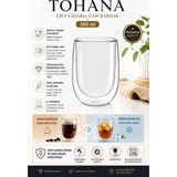 Store Tohana Çift Cidarlı Cam Bardak 350 Ml, El Yapımı Borosilikat Cam Kahve Bardağı, Isıya Dayanıklı Isı Yalıtımlı Şeffaf Bardak, Latte, Cappuccino, Soğuk Kahve, Buzlu Içecekler Için Premium Tasarım - 0 - Siyah - 0 - 200 ml