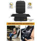 Store Toyota Verso-S (Facelift 2014) 1.4 D-4d (90 Hp) 2016 Uyumlu Deri Oto Çocuk Bebek Koltuğu Koruyucu - Isofix Uyumlu - Leke Tutmuz - Silinebilir - Siyah