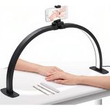 Store Trled F-550A Siyah 55CM Katlanabilir Yarım Ay Protez Tırnak ve Güzellik Uzmanı Masa Lambası Siyah - Ahşap