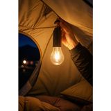 Store Type C Şarjlı Kamp Lambası Solar Şarj Destekli Taşınabilir LED Kamp Ampulü Sıcak Işık Modlu Askılı Acil Durum Çadır Lambası Outdoor Gece Lambası - 0 - Siyah - 1 W