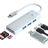Store Type-C To 3.0 Tf Sd Kart Okuyucu 3 Portlu USB 3.0 Çoklayıcı Adaptör Beyaz