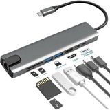 Store USB Type-C Hub Dönüştürücü Çevirici Çoklayıcı USB Hdmı Micro Sd 8 Girişli
