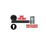 Store VEGA MAT SİYAH YALE TİPİ PASLANMAZ KAPI KOLU