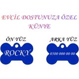 Store XL Boy isme Özel Çelik Köpek isimlik Renkli isme Özel Köpek Künyesi Köpek isimlik Kedi isimlik Tag - Lacivert