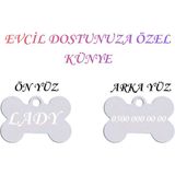 Store XL Boy isme Özel Çelik Köpek isimlik Renkli isme Özel Köpek Künyesi Köpek isimlik Kedi isimlik Tag - Metalik