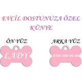 Store XL Boy isme Özel Çelik Köpek isimlik Renkli isme Özel Köpek Künyesi Köpek isimlik Kedi isimlik Tag - Pudra