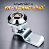 Store Yaylı Pano Kilidi Üçgen Göbek Elektrik Panosu Makine Kapağı Kabin Kilidi Metal Pano Kilit - Altın
