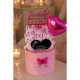 STORE24 Doğum Günü Hediyesi Kız Arkadaşa Sevgiliye Hediye Peluş Tavşan Buketi Birthday Girl Aksesuarlı Kalpli Aynalı Hediye Kutusu