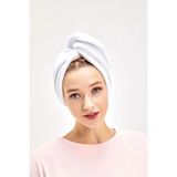 Storemax %100 Pamuk Beyaz Havlu Bone Saç Kurutma Bonesi Kafa Havlusu Duş Banyo Bonesi Islak Saç Kurulama Bone