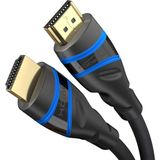 Storemax – 10K & 8k HDMI Kablosu, HDMI 2.1 B – 5m, 0,5-5m Arası Mevcut – Sertifikalı, Almanya’da Geliştirilmiş (Ultra Yüksek Hız Kablosu Pc, Ps5, Xbox, Monitör ve Tv Için – Siyah-Mavi) - Ahşap