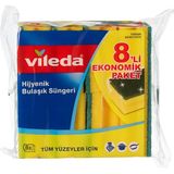 Storemax 141127 Oluklu Bulaşık Süngeri, Yeşil, 8 Parça - 1BW-Beyaz