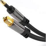 Storemax – 1,5m – Mini Toslınk Kablosu ( Ses Kablosu, Optik, Toslınk-Mini Toslınk, Fiberoptik Kablo/lwl, Ses Sinyalini Televizyona/amplifikatöre/hi-Fi Cihaza Iletir, Siyah) - Ahşap