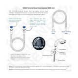 Storemax - 200CM Duş Hortumu/paslanmaz Yüksek Basınçlı Su Tasarruflu Banyo Spirali, 2 Metre (Yüksek Kalite Standartlarında Üretilmiştir) - 1 lt
