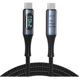 Storemax 240W USB 4.0 Kablosu, LED Ekranlı, Tunderbolt 40GBPS 8K@60Hz Pd Tip C Kablosu, USB C - USB C Erkek - Erkek Kablo Kablosu Bilgisayar Type-C Laptop Pad Hub Için 1 Metre ZR850 - 0 - Siyah