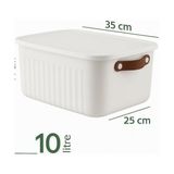 Storemax 2'li Kapaklı Saklama Kutusu Seti -10 Litre – Turuncu -Taşınabilir Kulplu, Dolap Içi Düzenleyici, Çok Amaçlı Organizer Kutu, Oyuncak & Kıyafet Kutusu - -50 C