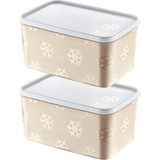 Storemax 2'li Set No Frost Saklama Kabı 2600 ml - 0,33 - 0 Siyah
