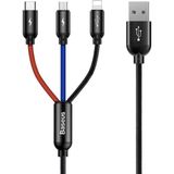 Storemax 3 In 1, Için Şarj & Aktarım, Micro USB & Usb-C Için Şarj Kablosu, 0.3 Metre, Siyah - 0 - Siyah