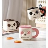 Storemax 3D Kabartma Köpek Figürlü Seramik Kupa - 0 - Siyah - 0 - 499 ml