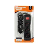 Storemax 3lü Akım Korumalı Priz 1,5 Metre Kablolu Grup Priz, Max 3500W Aşırı Yük Koruması 3lü Uzatma Kablosu Çoklu Priz (Siyah) - 1 Adet - Ahşap