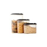 Storemax 3'lü Erzak Saklama Kabı 2400 x 1700 x 1200ML - 3'lü Kuru Gıda Saklama Kabı Toplam 5300ML - 0,33 - 0 Siyah