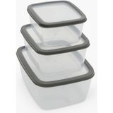 Storemax 3’lü Sızdırmaz Saklama Kabı Seti | 1600ML + 2800ML + 4600ML | Şeffaf Plastik Yemek Kabı | Gıda Saklama & Mutfak Organizer Kutusu | Mikrodalga ve Buzdolabı Uyumlu - 0,33 - 0 Siyah