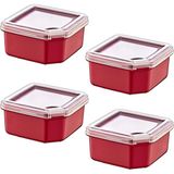 Storemax 4'lü Q-Box Saklama Kabı Carmen 350 ml - 0,33 - 0 Siyah