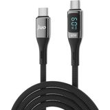 Storemax 60W LED Ekranlı Örgülü USB Type-C To Type-C Hızlı Şarj ve Kablosu 2 Metre - 0 - Siyah