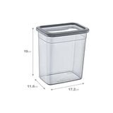 Storemax 6'lı Setskali Dikdörtgen Saklama Kabı 2350 ml - Antrasit, Çok Amaçlı Saklama Kabı - 1/100 Toz Ceviz
