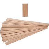 Storemax Ahşap Mum Fitili Mum Fitil Vegan Mum Fitil 60 Adet Boy 15 cm En 15 mm - 0,1 lt - 001-Renkli
