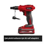 Storemax Akülü Araç Hava Kompresörü Ce-Cc 18 Li + Akülü Hava Pompası Ce-Ap 18 Li Power X- Set (18 V, Aksesuarlar Dahil, 1x 2.0 Ah Akü ve Şarj Cihazı Dahil) - 2070111