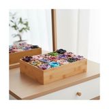 Storemax Bambu Çekmece Içi 15 Bölmeli Organizer | Çok Amaçlı Takı, Saat, Çorap, Iç Giyim ve Kemer Düzenleyici | Ahşap Organizer Kutu | Masaüstü ve Çekmece Içi Takı, Saat ve Aksesuar Düzenleme Kutusu - 001-Renkli