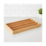Storemax Bambu Çekmece Içi Düzenleyici (37.5X25X4 Cm) | 4 Bölmeli, Hareketli Ayırıcılar | Kaşıklık, Dikiş, Ofis ve Mutfak Organizeri - 001-Renkli