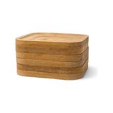 Storemax Bambu Kare Çay Tabağı Bardak Altlığı 6'lı Set | Dekoratif ve Doğal Bambu Altlık – Şık ve Dayanıklı Tasarım (10CM x 10CM) - 0 - 249 ml