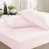 Storemax Basic Düz Pamuk Çarşaf, Pudra, Tek Kişilik - 001-Renkli