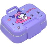 Storemax Bento 1030ML Lunchbox Lisanslı Tek Katlı 2 Bölmeli Paslanmaz Çelik Sefer Tası Yemek Kutu (Mor1) - 001-Renkli