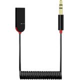 Storemax Bluetooth 5.0 Aux Araç Kiti - 3.5mm Bluetooth Alıcı, Eller Serbest Mikrofonlu, Araba ve Ev Ses Sistemleri Için Kablosuz Müzik Adaptörü | Evınto - (ClearEyelets)Black-RadiantOrchid
