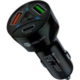 Storemax BN72 55W Araç Içi Çakmaklık Hızlı Şarj Aleti Pd Charger 2 USB 1 Type-C Çıkış - Ahşap