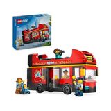 Storemax City Kırmızı Iki Katlı Gezi Otobüsü 60407 - 7 Yaş ve Üzeri Kız ve Erkek Çocuklar Için Yılbaşı Hediyesi Fikri, 4 Minifigür ve 1 Bebek Figürü Içeren Yaratıcı Oyuncak Yapım Seti (384 Parça)