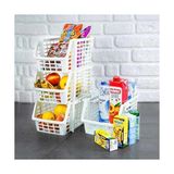 Storemax Çok Amaçlı Katlı Geçmeli Organizer, Pratik Dolap Içi Tezgah Üstü Mutfak Banyo Düzenleyici Sepet 4'lü Set - 0,33 - 0 Siyah