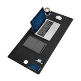Storemax Deer Pu Deri Mouse Pad Dikişli Kenar Dayanıklı Büyük Boy Çift Yönlü Kullanım Ofis Masa Matı Sümen (Siyah, 90X40 Xl) - 001-Renkli