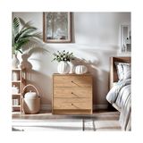 Storemax Dekorex SFR103-CEVIZ 3 Çekmeceli Şifonyer (G:69 Y:67 D:38) - 00 Beyaz