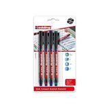 Storemax Edding ED147B499 Silgili Asetat Kalem 0.3mm 4'lü Karışık Siyah/kırmızı/mavi/yeşil - --