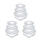 Storemax Fresco 3'lü Saklama Kabı Seti, Cam, 1150 cc 3lü Paket - 1/100 Toz Ceviz