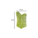 Storemax Fulia Elegance Çok Amaçlı Yeşim Taşı Pro Gua Sha Tırtıklı Masaj Aleti Doğal Taş Tarak Jade Gua Sha Jade Hair Comb Saç, Yüz ve Cilt Bakımı Aleti - 0 - Siyah