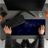 Storemax Gece Dünya Haritası Baskılı 70X30 Büyük Boy Mousepad - Mouse Pad - Fare Altlığı - 1 cm - Pembe
