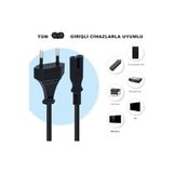 Storemax Gfc Store Güç Kablosu Fişi 2Pin Tv Elektrik Fişi, Led Fişi, Radyo Kablosu Teyp Metre Güç Pinl