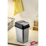 Storemax Haus Dolap Içi Çöp Kovası Pratik Kapak Mutfak Girdap Çöp Kovası Gri 5 Litre - 1,5 x 0,7 m - 00 Beyaz