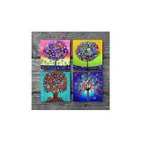 Storemax Hayat Ağacı Taş Bardak Altlığı Seti - 4 Parça - Dekoratif, Rustik Mutfak Aksesuarı, 10X10 Cm, Kaydırmaz Tabanlı, Şık ve Dayanıklı SC150