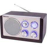 Storemax HRA-1245 Retro-Radyo Ukw ve Mw (Teleskop-, Pil ile Çalışabilir), /gümüş - Altın