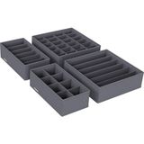 Storemax Iç Giyim Saklama Kutuları, Çekmece Organizatörü, Dolap Organizeri, Katlanabilir, Sütyen, Iç Çamaşırı, Çorap, Kravat Için Katlanır Kutu, Kumaş Kutu 4'lü Set Gri, RUS04GY - Standart